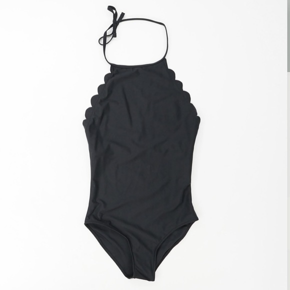 Other - NWOT Halter Neck Scallop Trim One Piece Swimsuit
